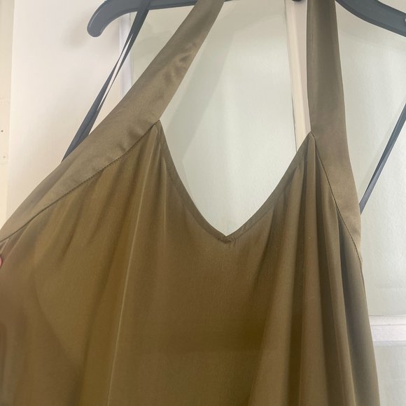 rag & bone Scarlet satin-trimmed silk halterneck jumpsuit - Picture 4 of 8